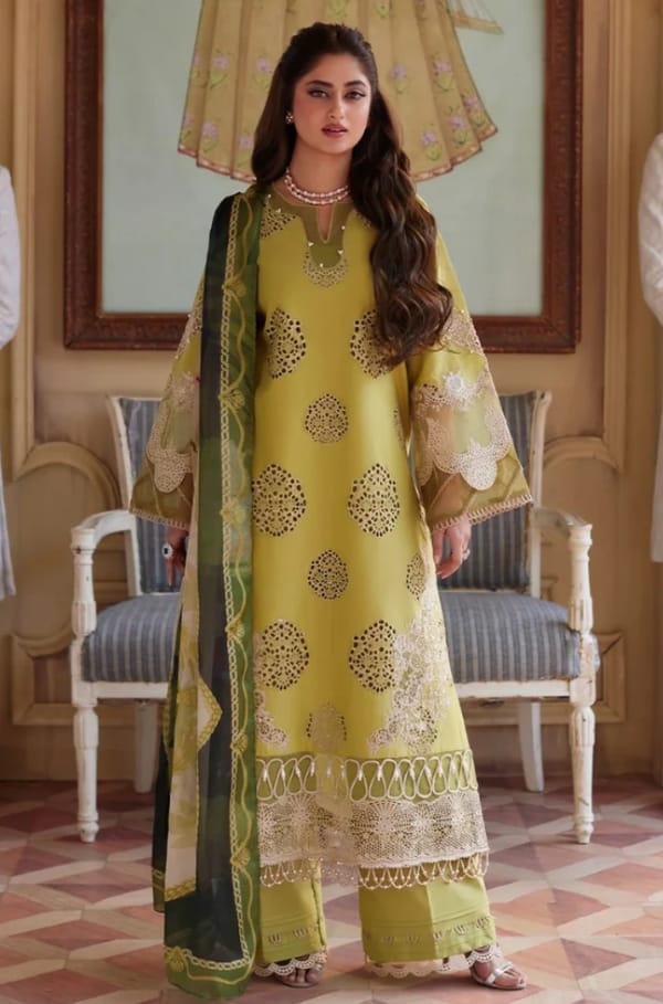 Asimjofa - 3PC embroidered Lawn Shirt And Printed Dupatta With Trouser