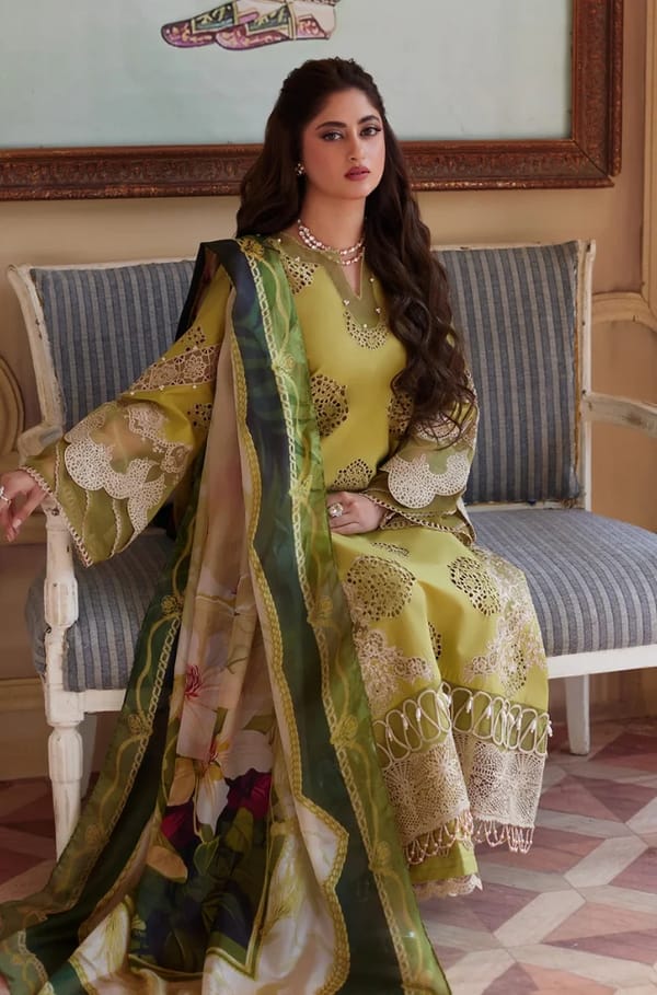 Asimjofa - 3PC embroidered Lawn Shirt And Printed Dupatta With Trouser