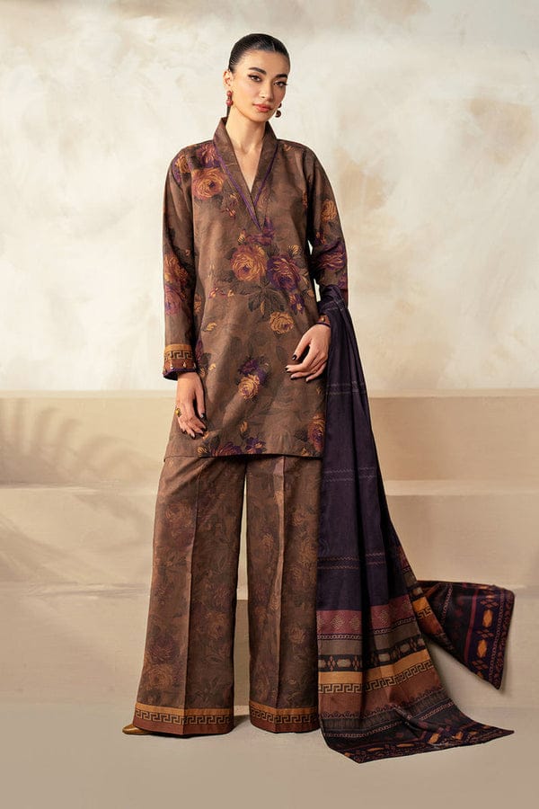 Baroque - 3PC DIGITAL PRINTED LAWN SHIRT WITH PRINTED LAWN TROUSER