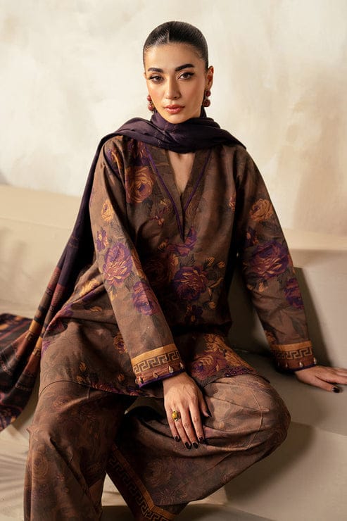 Baroque - 3PC DIGITAL PRINTED LAWN SHIRT WITH PRINTED LAWN TROUSER